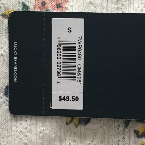 Lucky Brand Cotton Floral Henley (NWT) - Picture 11 of 13